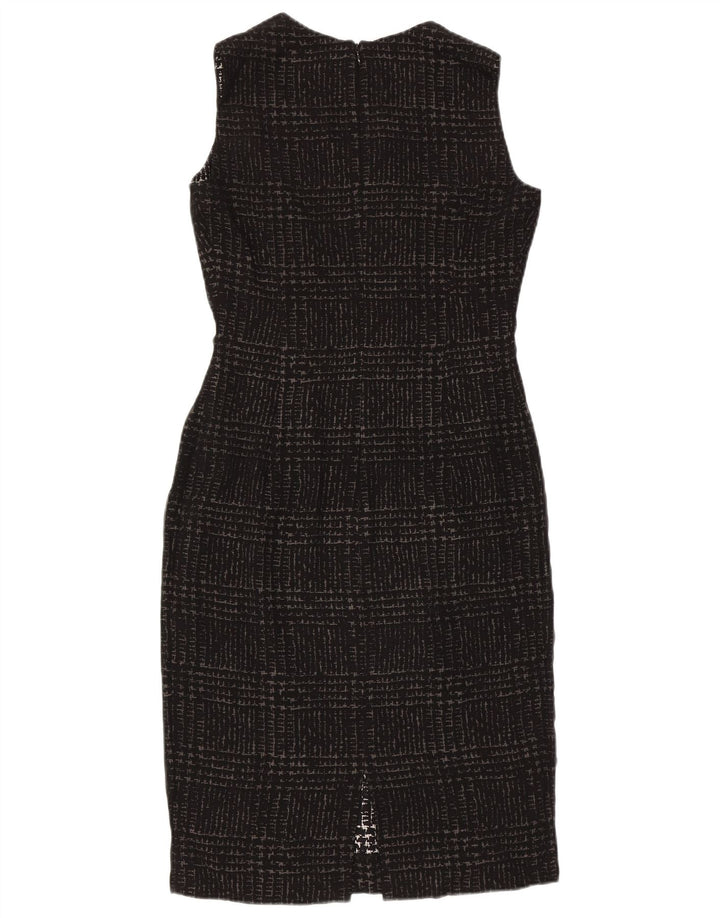 Vestido bainha feminino Gianfranco Ferre Reino Unido 10 pequeno preto houndstooth