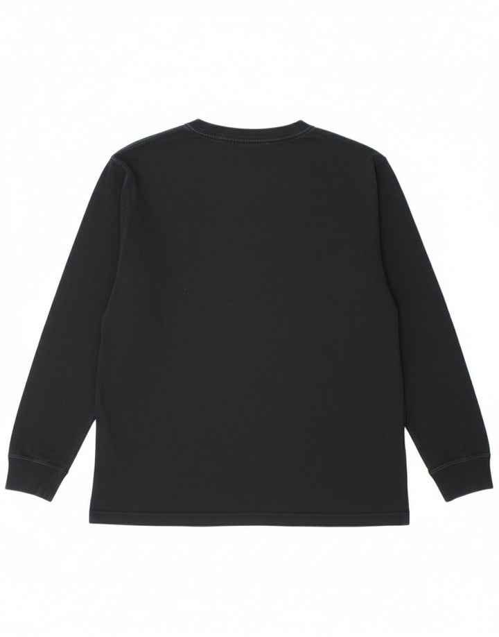 Top gráfico masculino NIKE de manga comprida de algodão preto médio