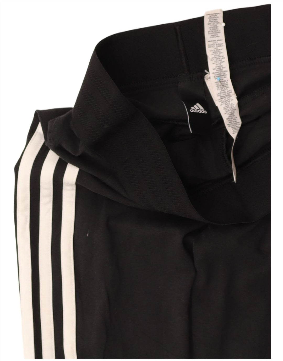 ADIDAS Womens Crop Leggings UK 10 Small Black Cotton