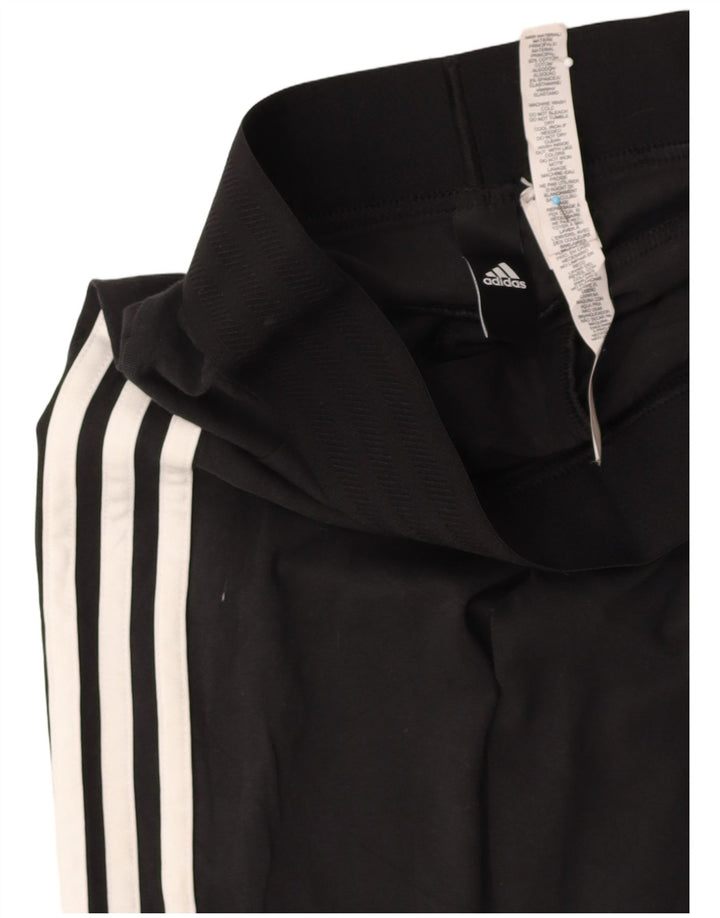 ADIDAS Womens Crop Leggings UK 10 Small Black Cotton