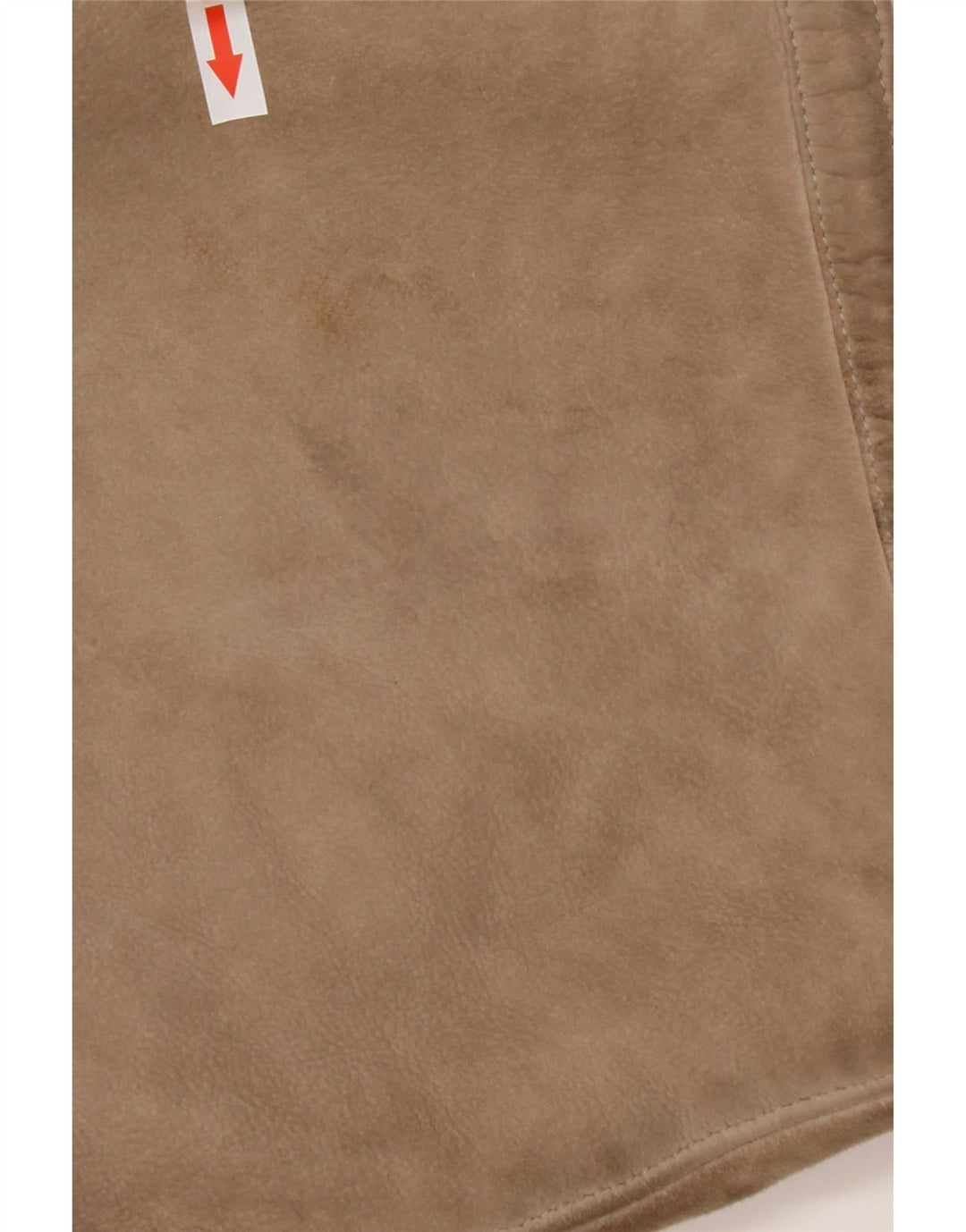 Casaco feminino vintage manga 3/4 shearling UK 14 bege médio