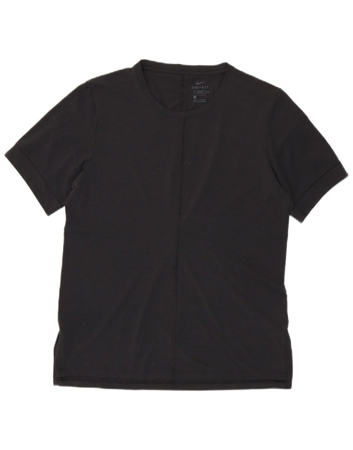 Camiseta masculina NIKE Dri Fit Slim Fit Top grande poliéster preto