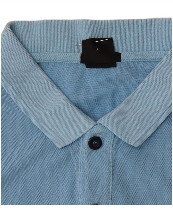 Camisa polo masculina Hugo Boss Slim Fit grande azul