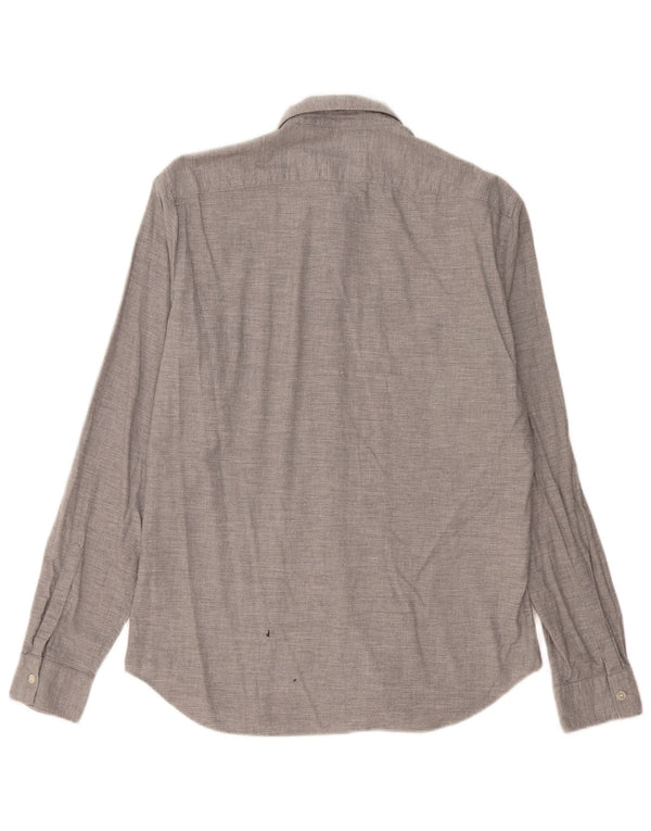 Camisa masculina BRIT BURBERRY algodão cinza médio