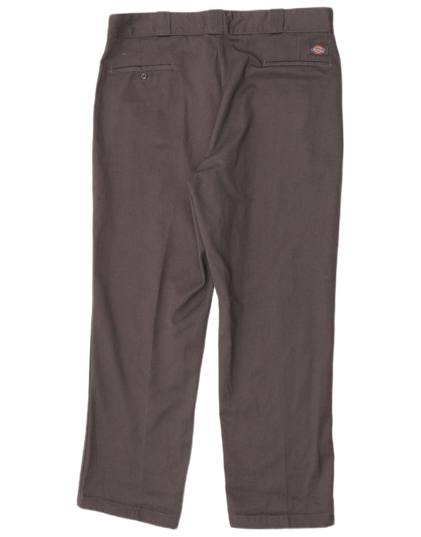 Calças Dickies Mens Straight Chino W38 L30 Cinza Poliéster