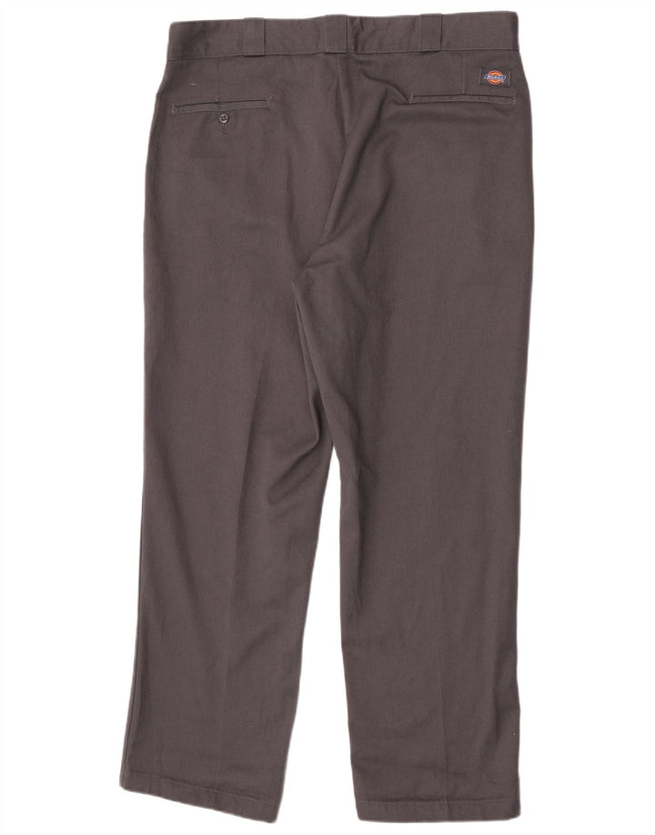 Calças Dickies Mens Straight Chino W38 L30 Cinza Poliéster