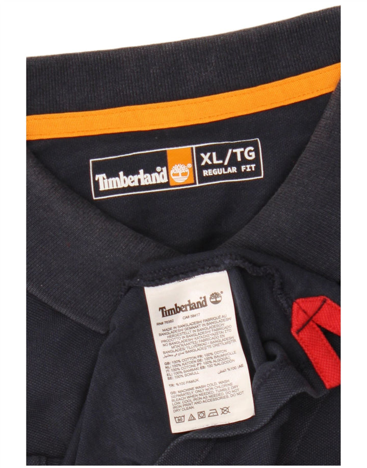Camisa polo masculina Timberland Regular Fit XL azul marinho algodão
