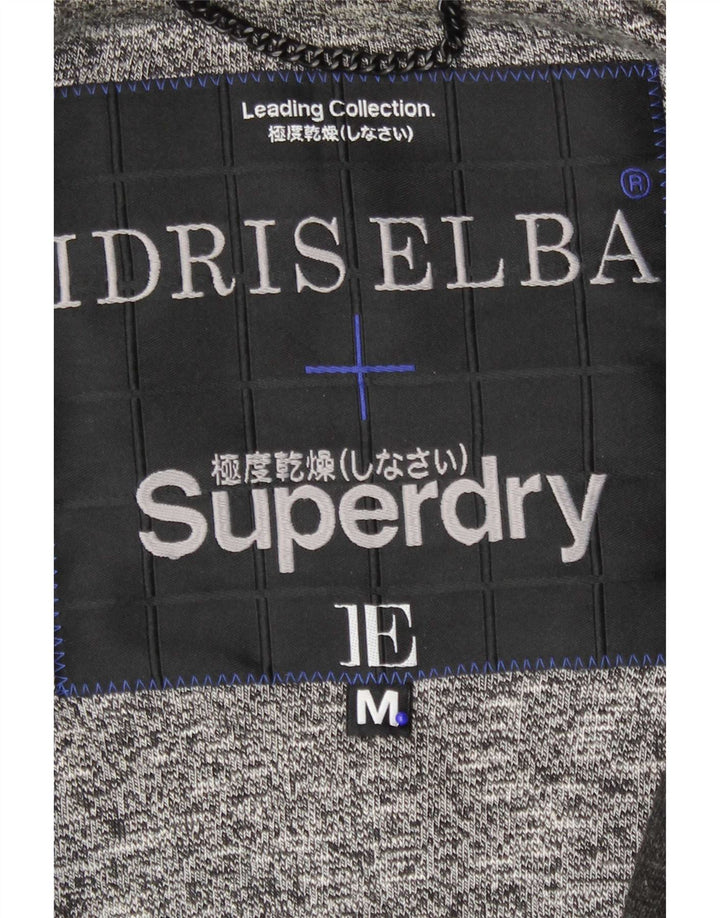 Superdry Mens Varsity Jacket UK 38 Acrílico listrado cinza médio
