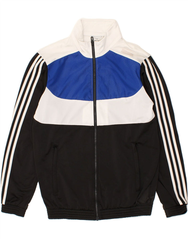 ADIDAS Mens Tracksuit Top Jacket UK 38/40 Medium Black Colourblock Vintage Adidas and Second-Hand Adidas from Messina Hembry 