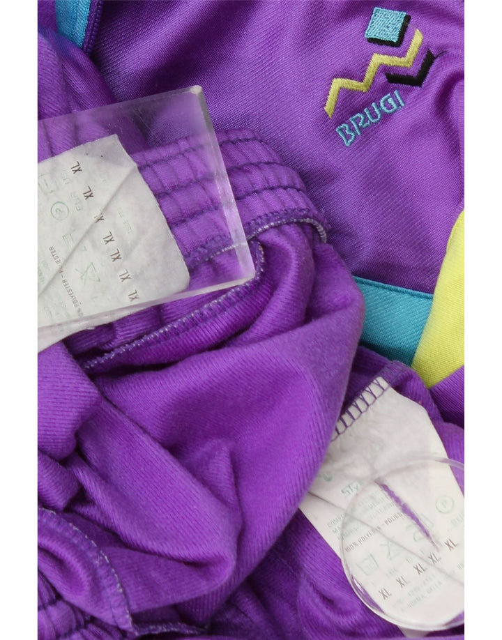 Brugi Mens Full Tracksuit XL Roxo Colourblock Poliéster