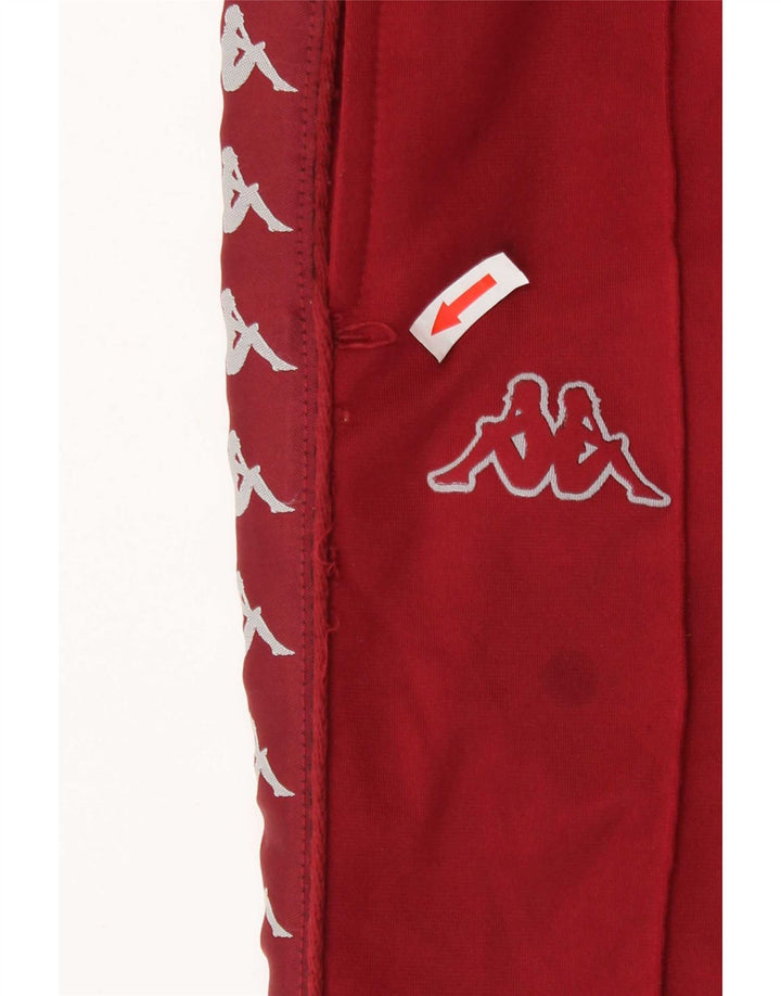 Kappa Mens Graphic Tracksuit Calças Pequenas Borgonha Poliéster