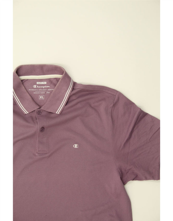 CHAMPION Mens Easy Fit Polo Shirt XL Purple Vintage Champion and Second-Hand Champion from Messina Hembry 