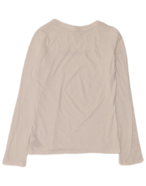 Calvin Klein Boys Graphic Top manga comprida 14-15 anos algodão branco