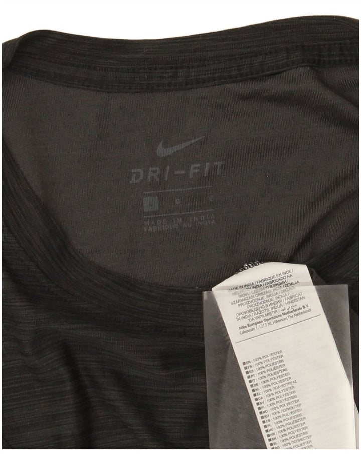 Camiseta masculina Nike Dri Fit grande poliéster manchado cinza