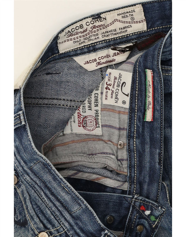 Jacob Cohen Mens Slim Jeans W34 L30 Azul Algodão