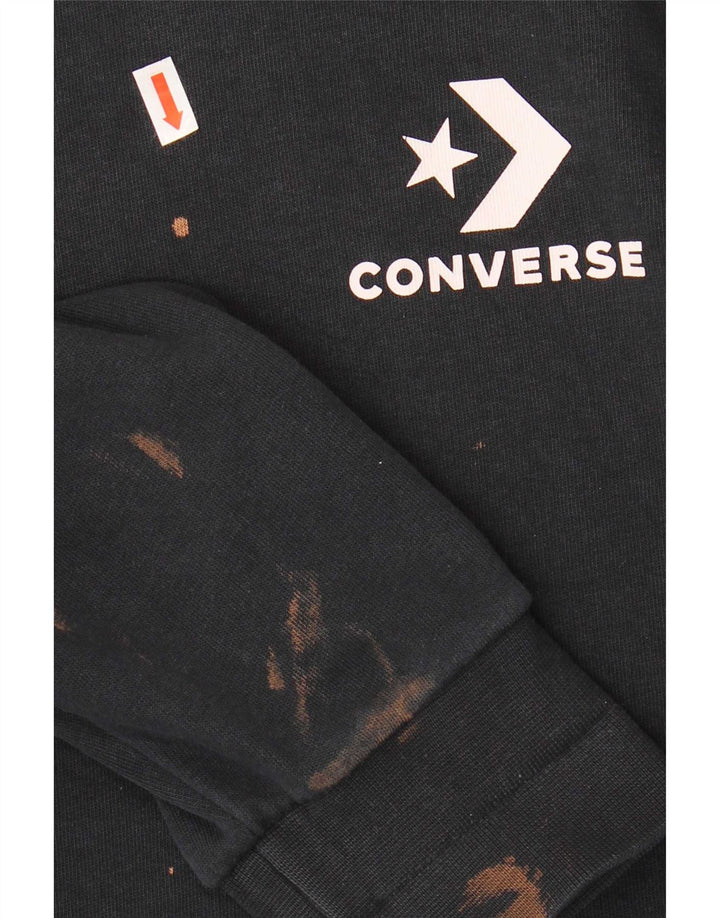 Converse Mens Moletom Jumper Médio Algodão Preto