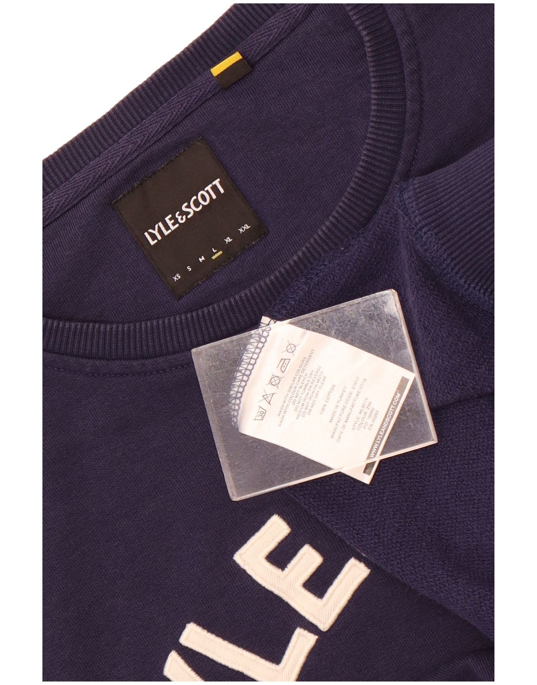 Lyle & Scott moletom gráfico masculino jumper grande algodão azul marinho