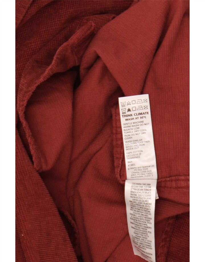 Camisa masculina Marks & Spencer 2XL algodão Borgonha