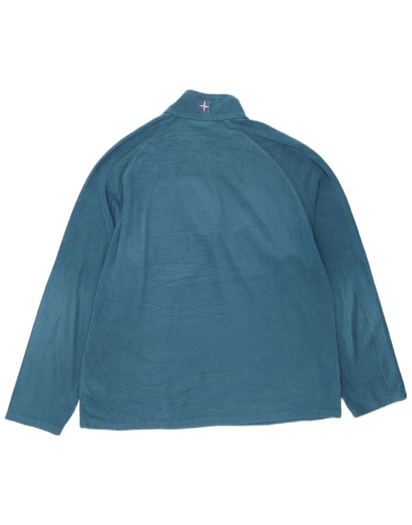 Mountain Warehouse Mens Zip Neck Fleece Jumper XL Azul Poliéster