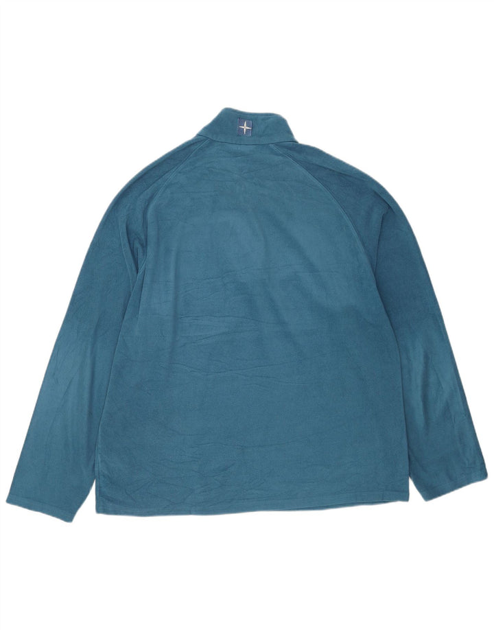 Mountain Warehouse Mens Zip Neck Fleece Jumper XL Azul Poliéster