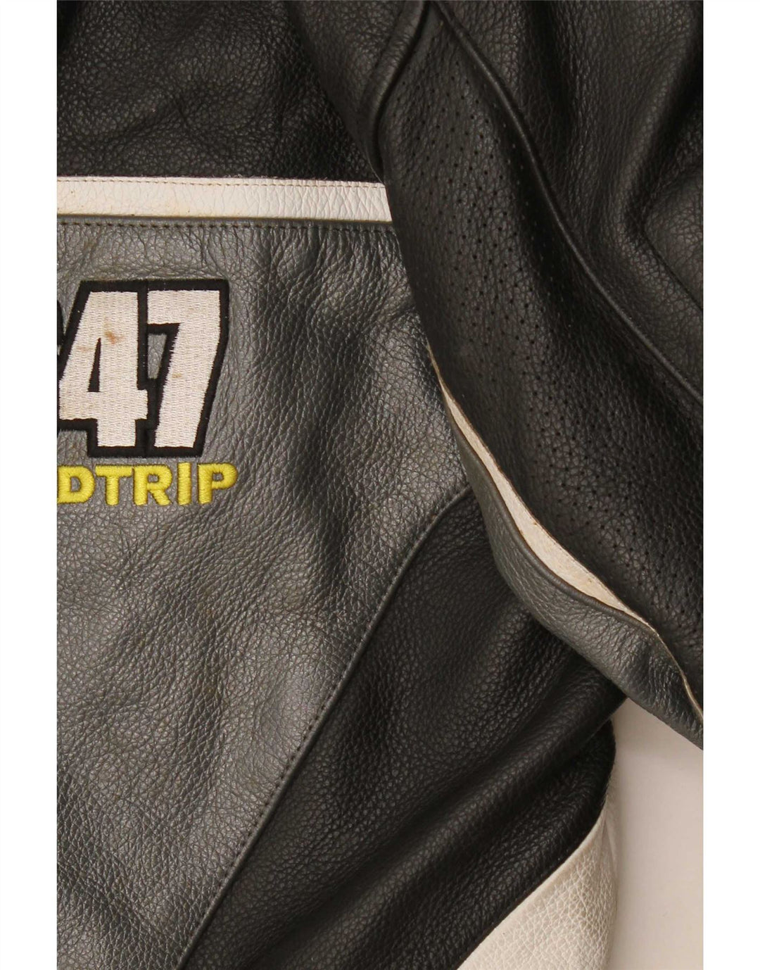 Arlen Ness Mens Graphic Biker Jacket Tamanho 54 Grande Motocicleta Cinza