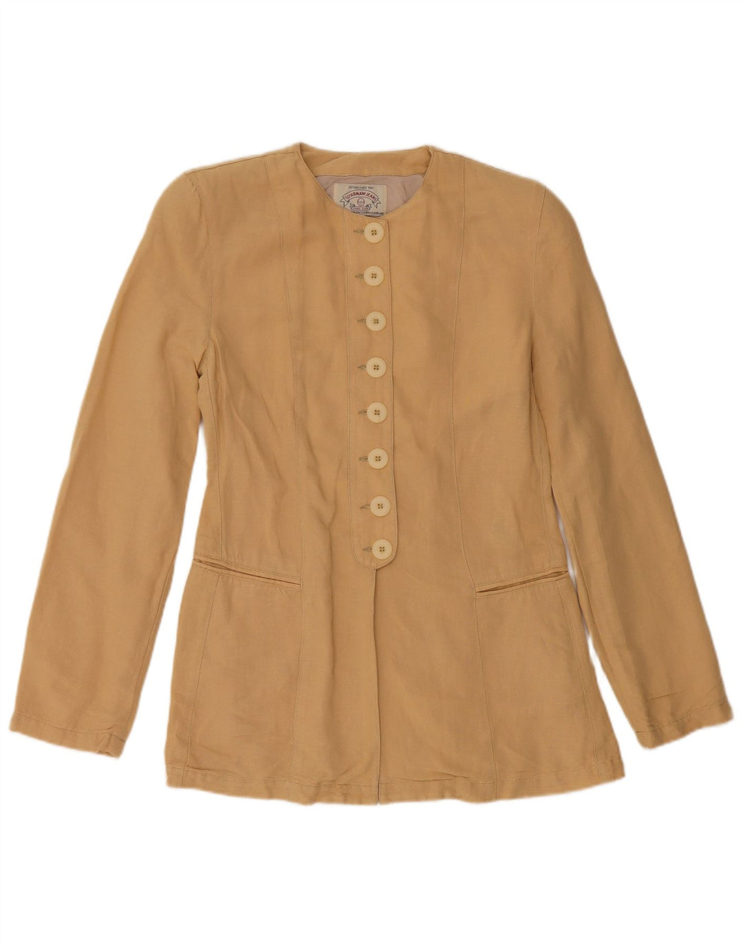 Jaqueta blazer feminina ARMANI JEANS IT 40 pequena viscose bege