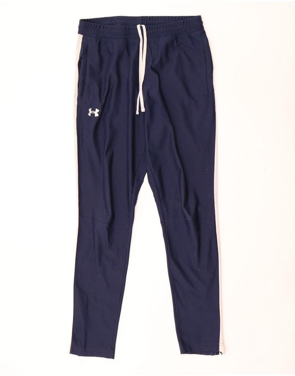 Under Armour Mens Calças de treino ajustadas em bloco colorido azul marinho médio