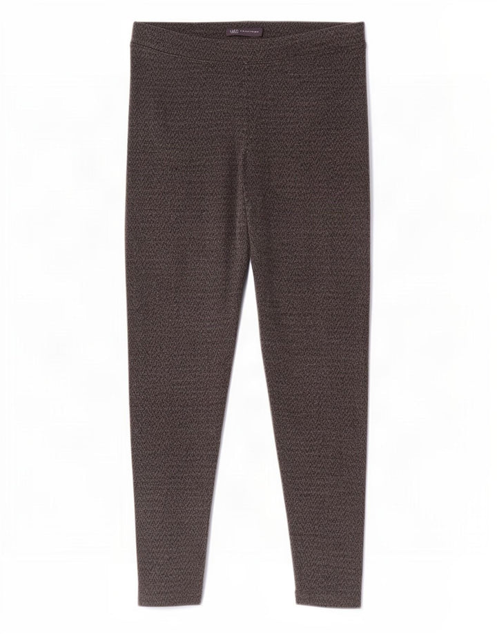 Leggings femininos Marks & Spencer UK 10 algodão chevron cinza pequeno