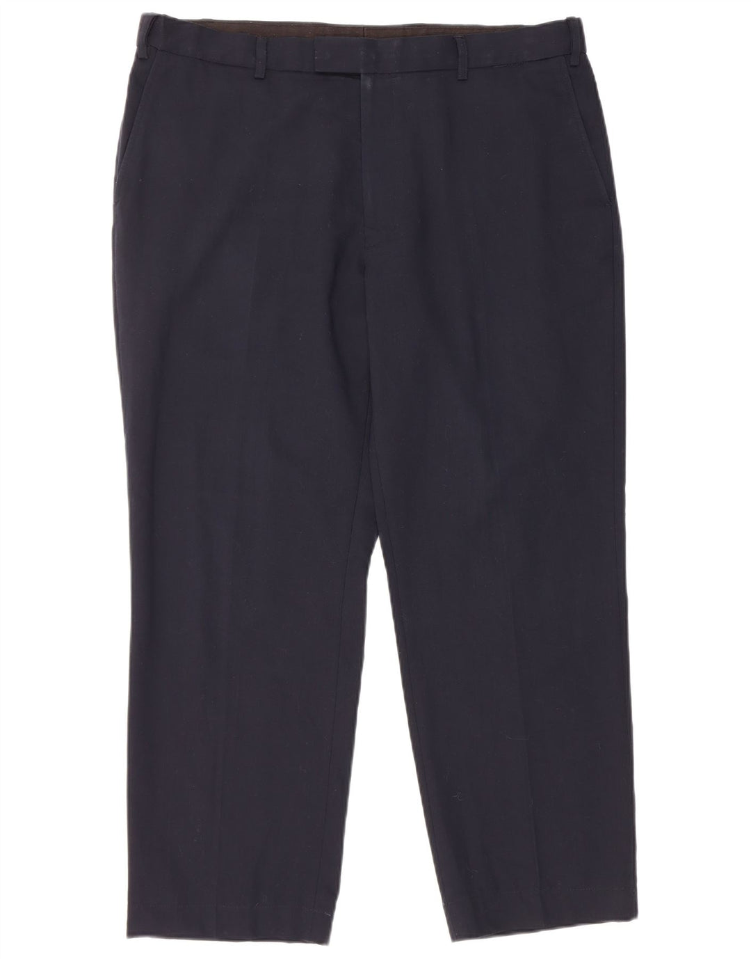 Calça masculina de ajuste regular Marks & Spencer W38 L27 azul marinho