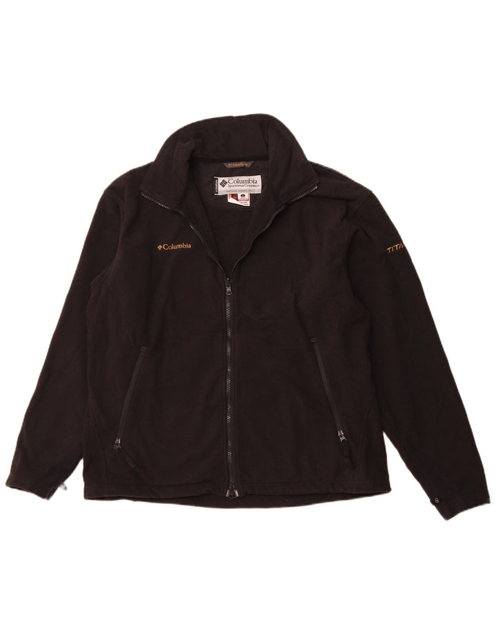 Jaqueta de lã masculina COLUMBIA UK 40 grande poliéster preto