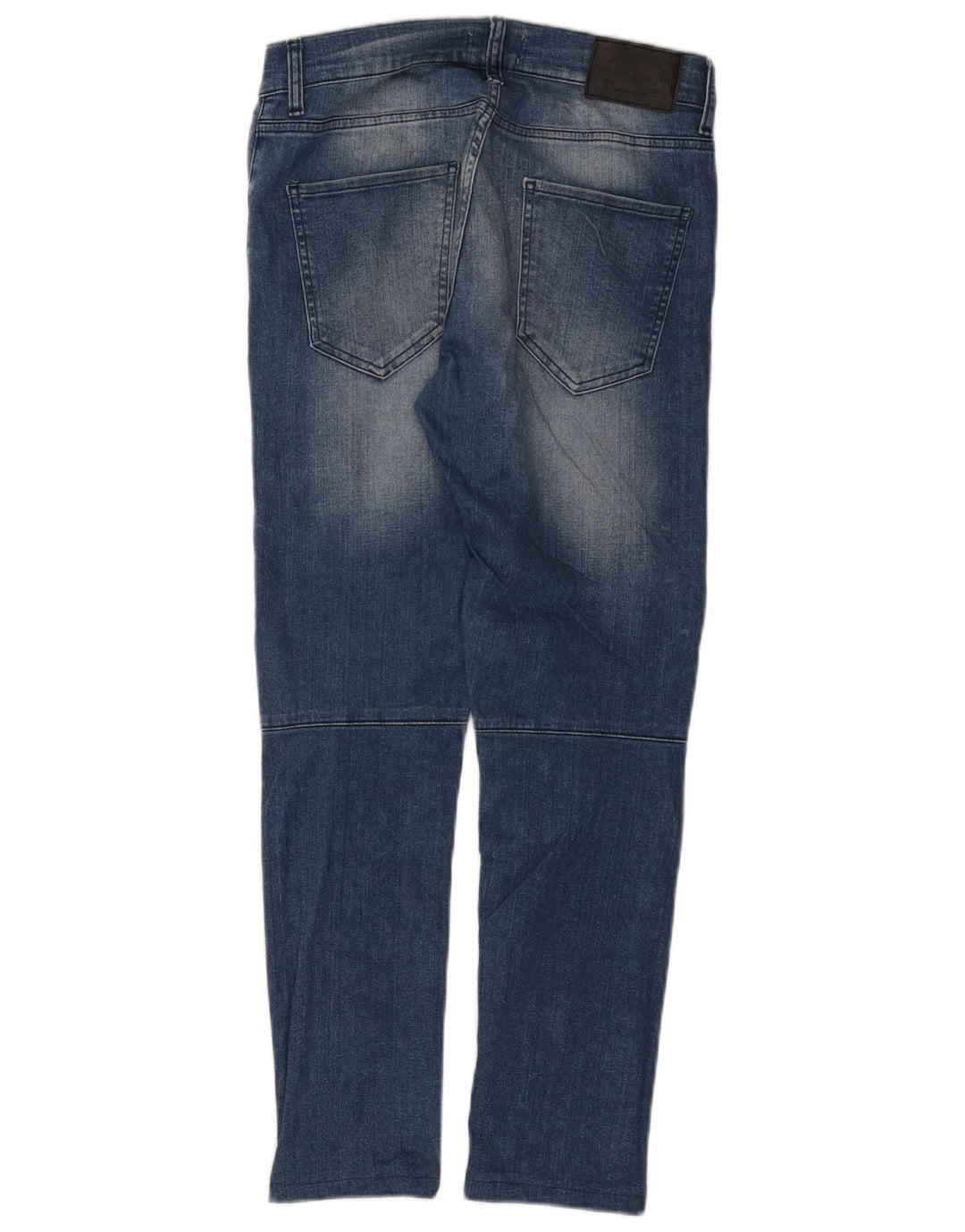 Zara Mens Distressed Slim Jeans EU 40 Médio W31 L28 Azul Colourblock
