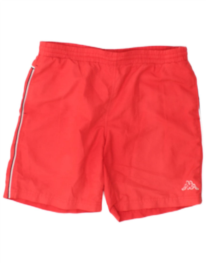 Shorts de natação masculino Kappa poliéster colorblock vermelho médio