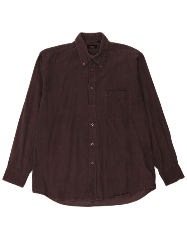 Camisa masculina vintage de veludo XL algodão cinza