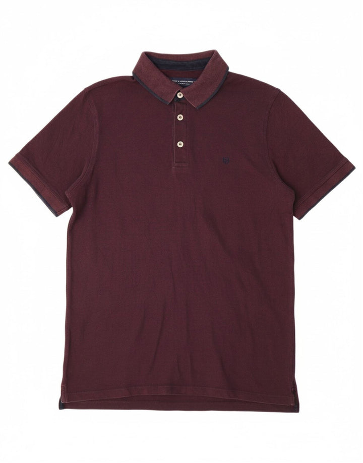 Camisa polo masculina JACK & JONES grande Borgonha