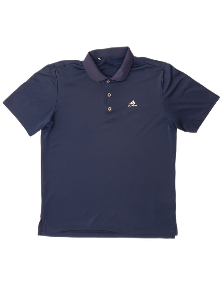 Camisa polo masculina ADIDAS pequena azul marinho poliéster