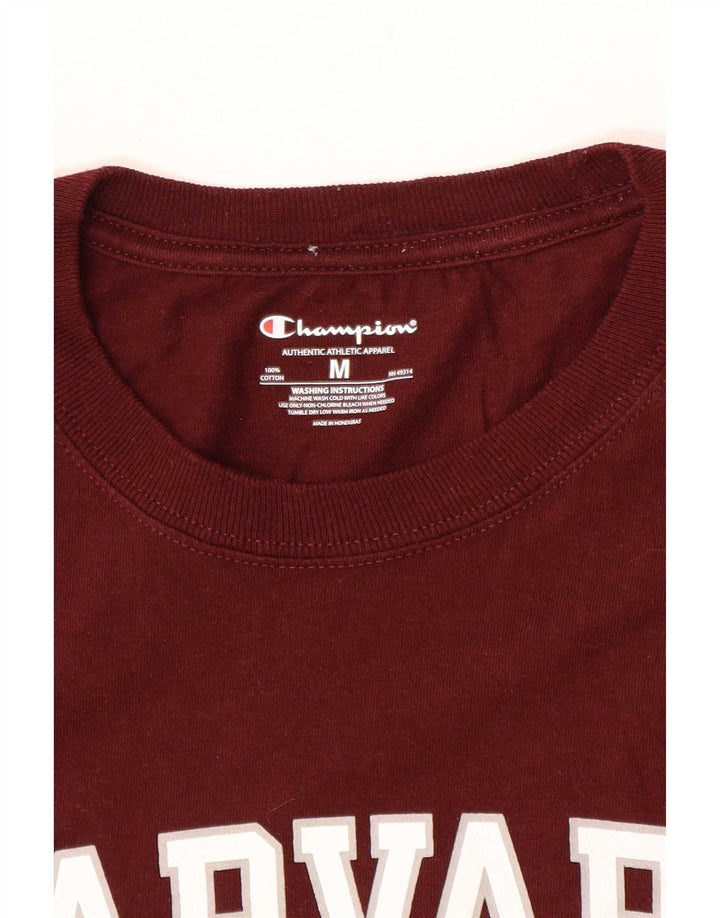 Camiseta masculina Champion Harvard Regular com estampa gráfica média de algodão marrom