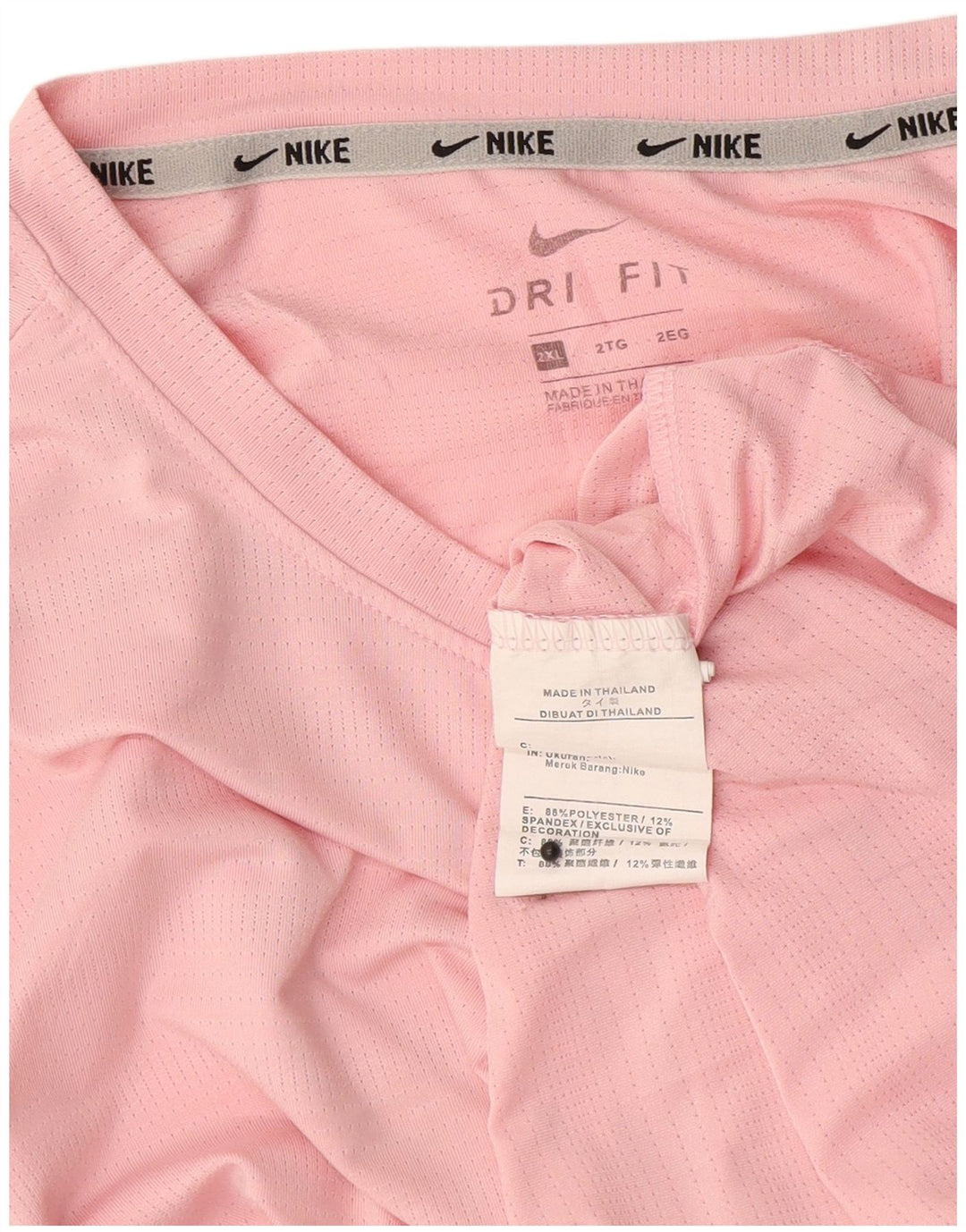 Camiseta masculina Nike Dri Fit Top 2XL poliéster rosa
