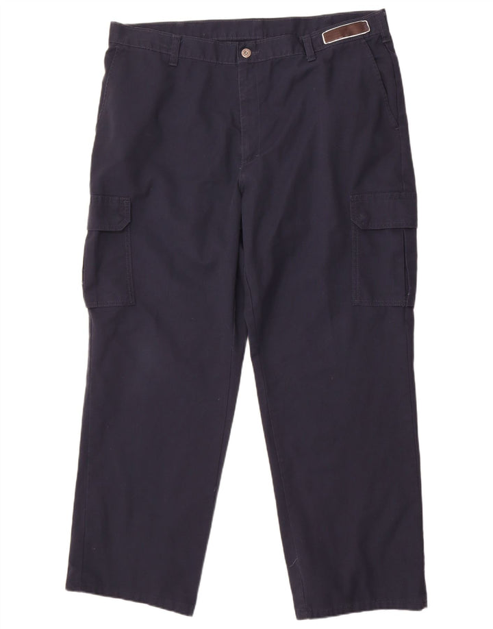 Calças Dickies Mens Straight Cargo W40 L30 Poliéster Azul Marinho