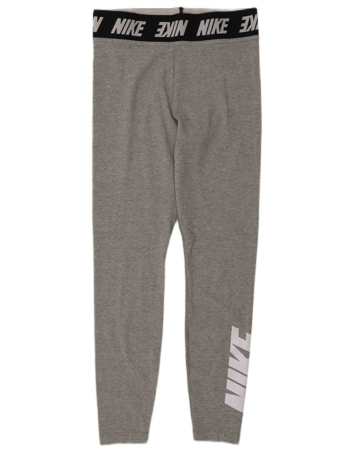 Leggings Nike Femininas Graphic UK 12 Algodão Colourblock Cinza Médio