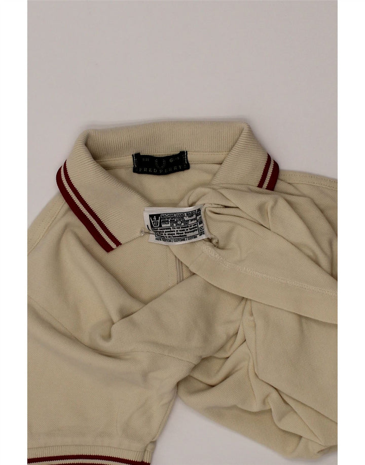 Camisa polo masculina Fred Perry 5-6 anos algodão amarelo