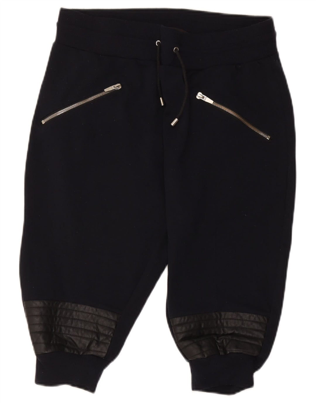 Zara Bermuda esportiva feminina grande poliéster azul marinho
