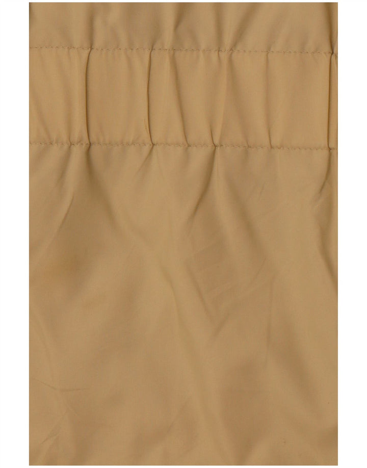 Jaqueta utilitária feminina VINTAGE UK 16 grande bloco colorido bege