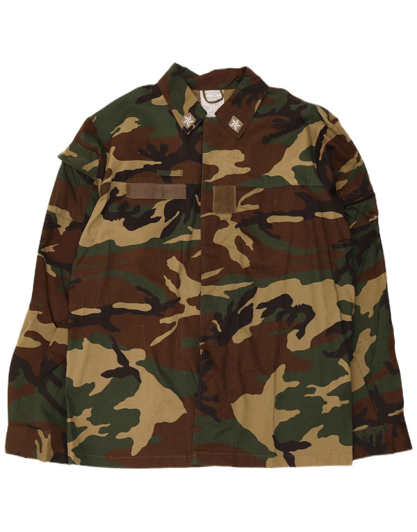 Jaqueta militar masculina vintage UE 54 2XL exército de camuflagem verde
