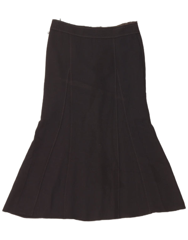 Saia feminina de cintura alta Marks & Spencer Reino Unido 14 grande W32 preta