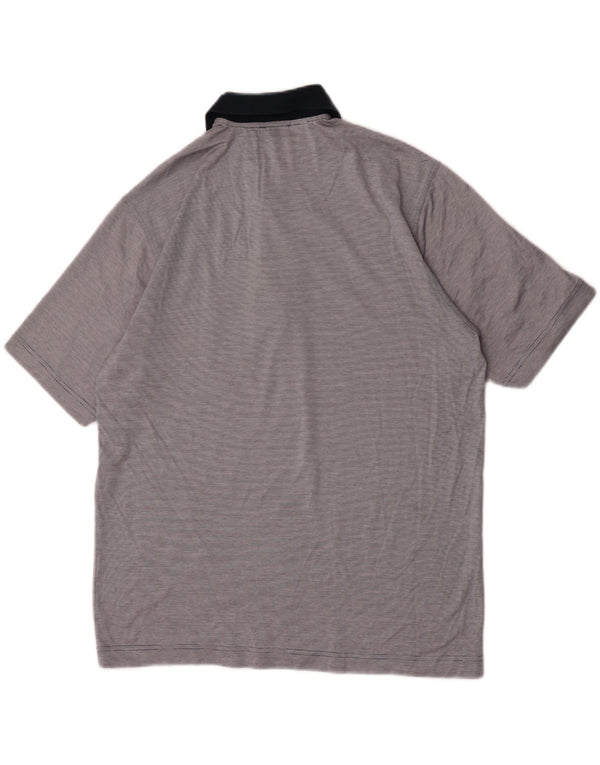 Camisa polo masculina Amerigo Vespucci grande cinza colorblock algodão