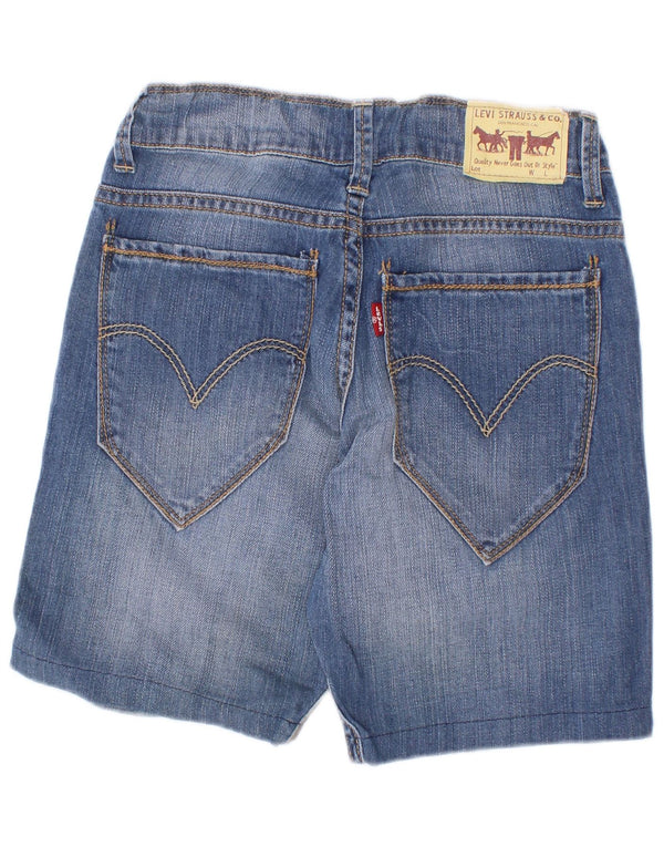 Shorts jeans para meninos Levi's 9-10 anos W22 algodão azul