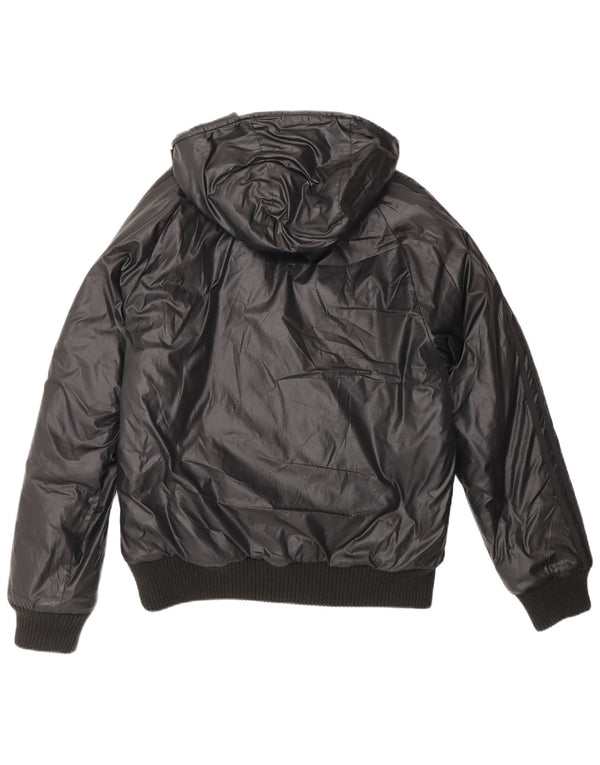 Adidas Mens Chile 62 Hooded Bomber Padded Jacket UK 36 Pequeno Preto