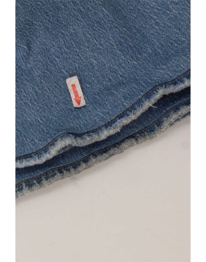 Calça jeans feminina Levi's com cintura alta e cintura alta W26 L27 algodão azul