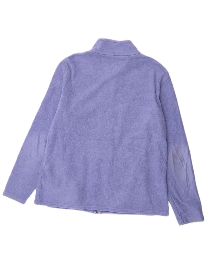 Jaqueta de lã feminina Marks & Spencer Reino Unido 16 grande poliéster roxo