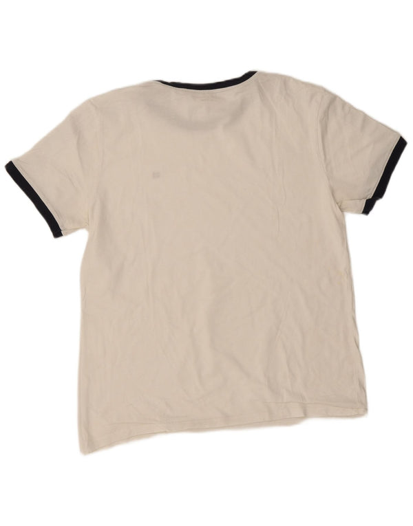 Tommy Hilfiger Camiseta masculina gráfica grande bloco colorido branco
